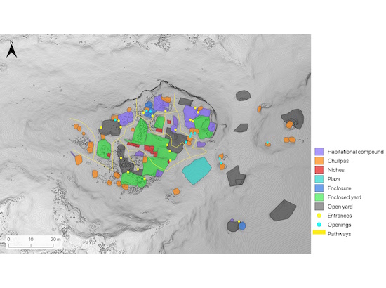 Mapa interpretativo de Aldea Prehispánica