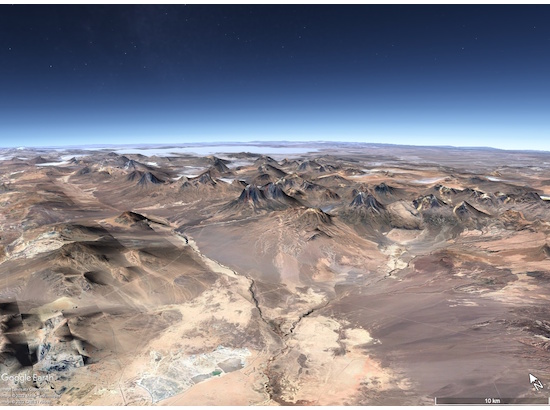Mapa digital 3D de los Andes